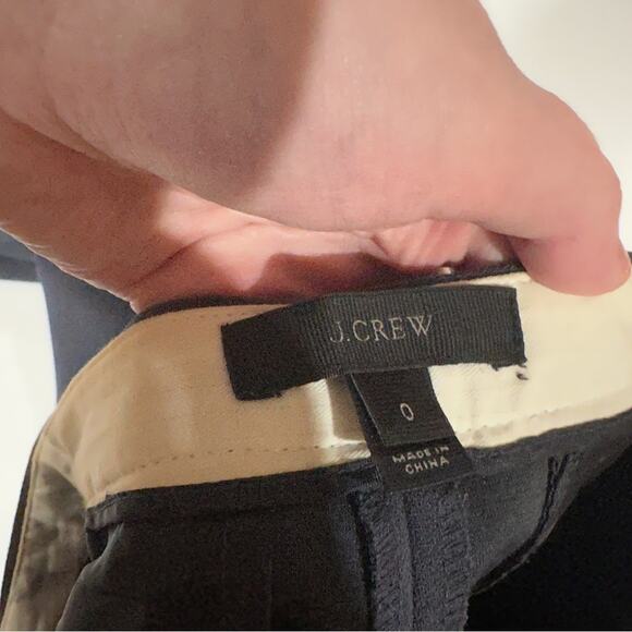 J. Crew Navy Blue Mid‎ Rise Ankle Dress Pants Size 0 - Picture 5 of 13